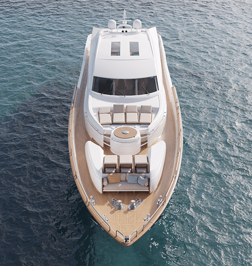 Render exterior de yate