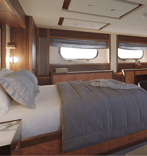 Render interior de yate