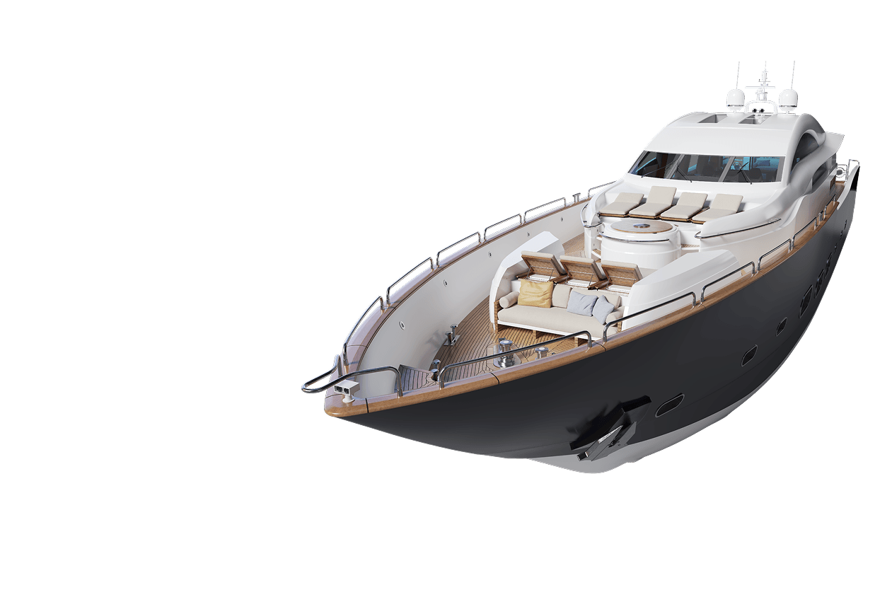 Yacht 3D render
